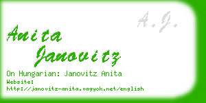 anita janovitz business card